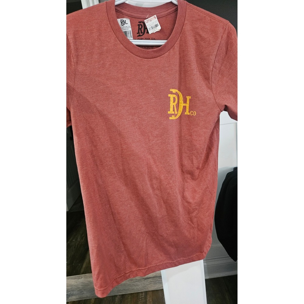 NWT Gorpcore Red Dirt Hat Co Mens Hotel Key Graphic T-Shirt Heather Red Size S